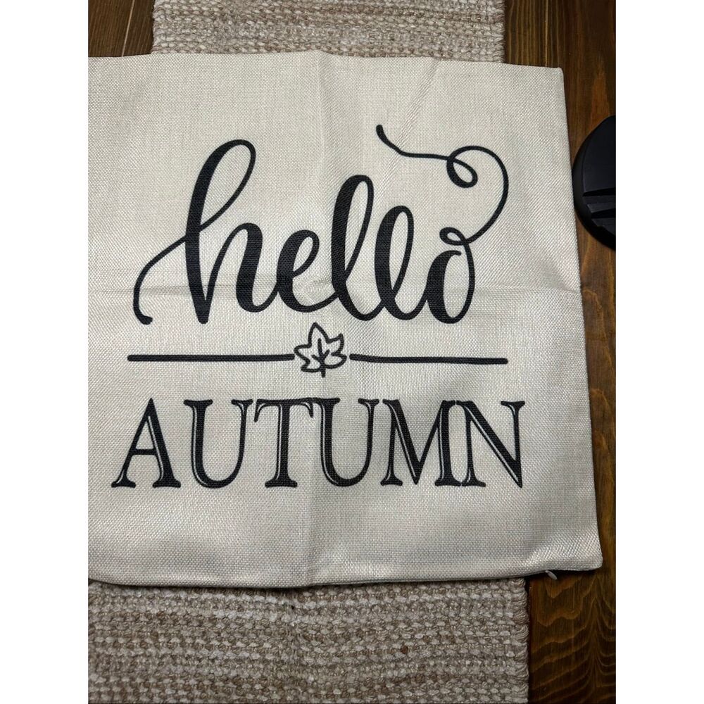 Autumn fall throw pillow case cover 17 x 17 New